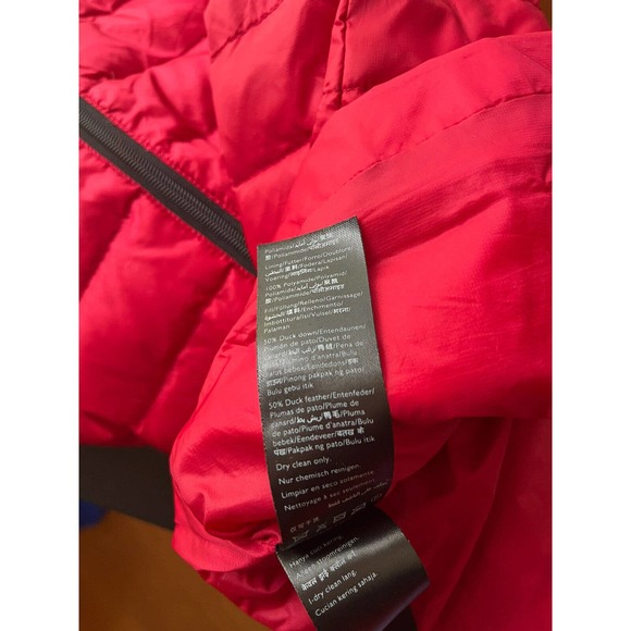 Jack Wills Red Down Filled Spell Logo Full Zip Quilted Puffer Vest Womens Small - Picture 8 of 8